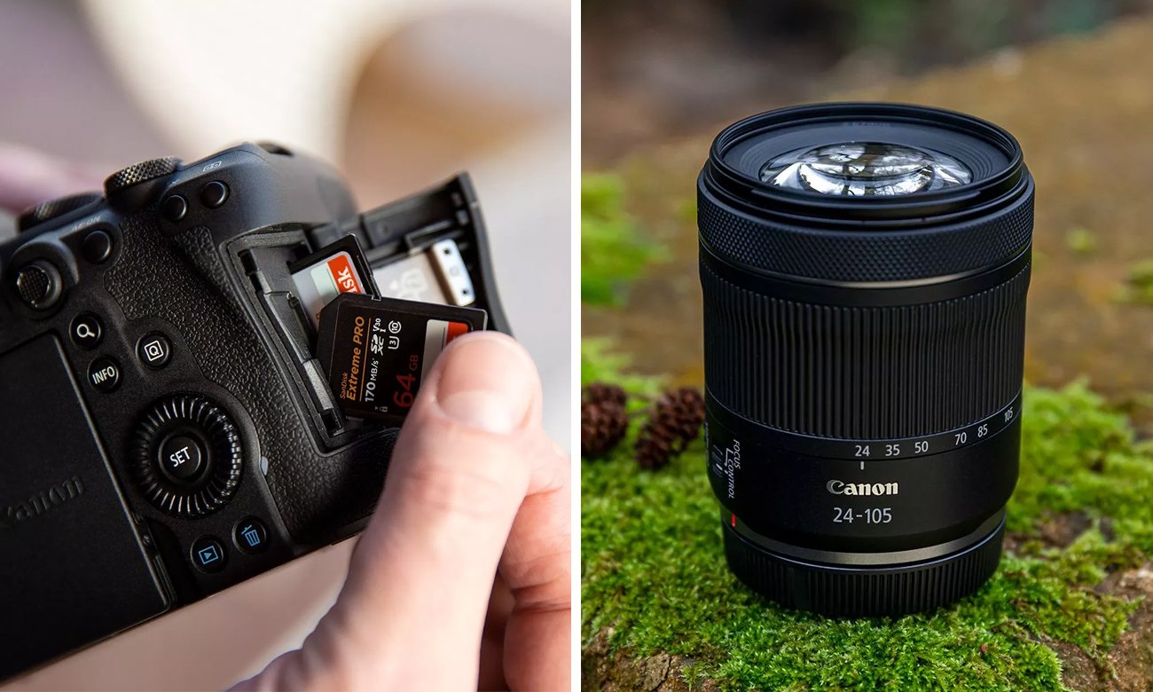 aparat canon EOS R6 z obiektywem