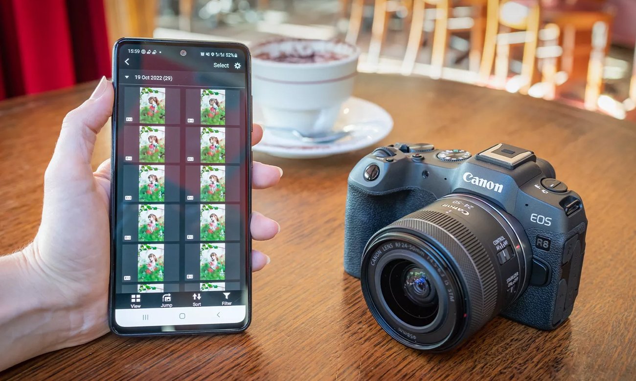 aparat canon EOS R8 aplikacja