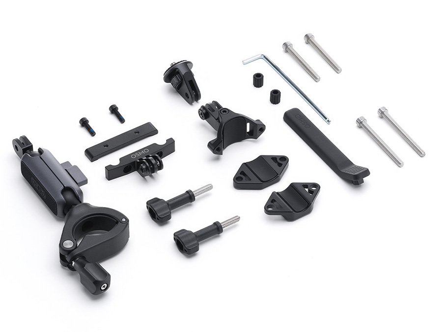 DJI Osmo zestaw do montażu kamery z tyłu roweru zdjęcie na białym tle