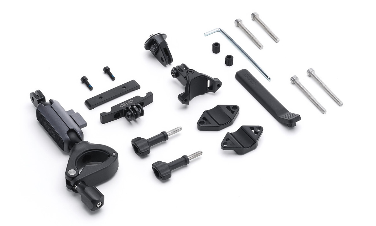 DJI Osmo zestaw do montażu kamery z tyłu roweru zdjęcie na białym tle