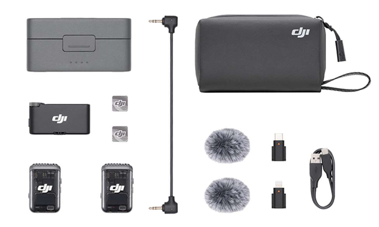 DJI Mic 2 (2 TX + 1 RX) - bezprzewodowy system mikrofonów