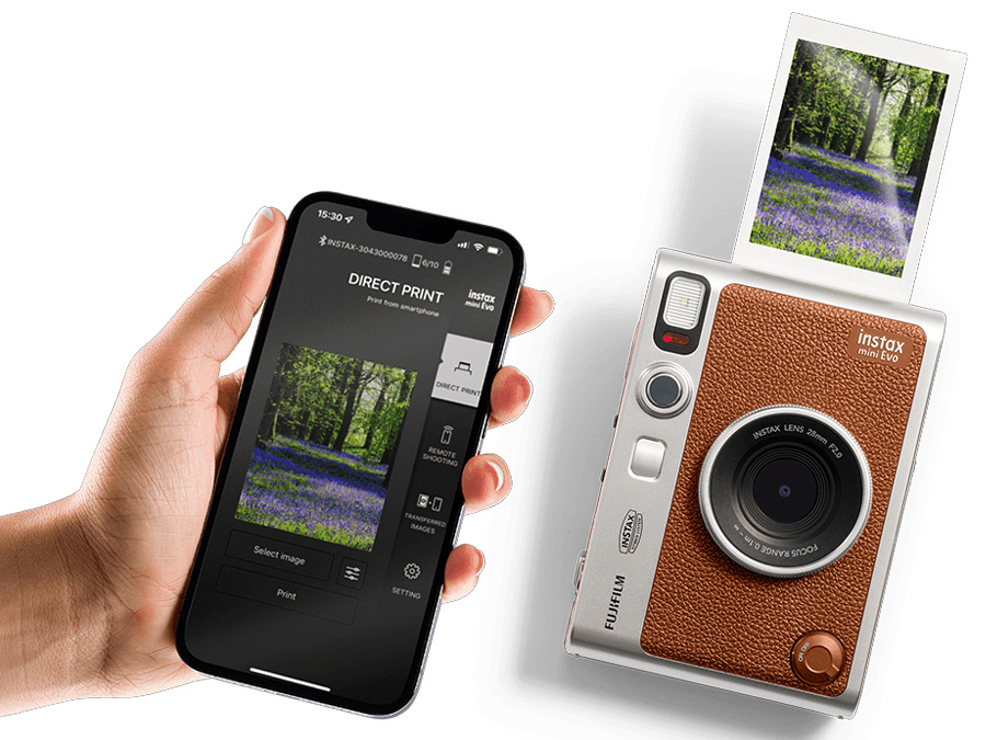 Aparat natychmiastowy Fujifilm Instax Mini Evo brązowy