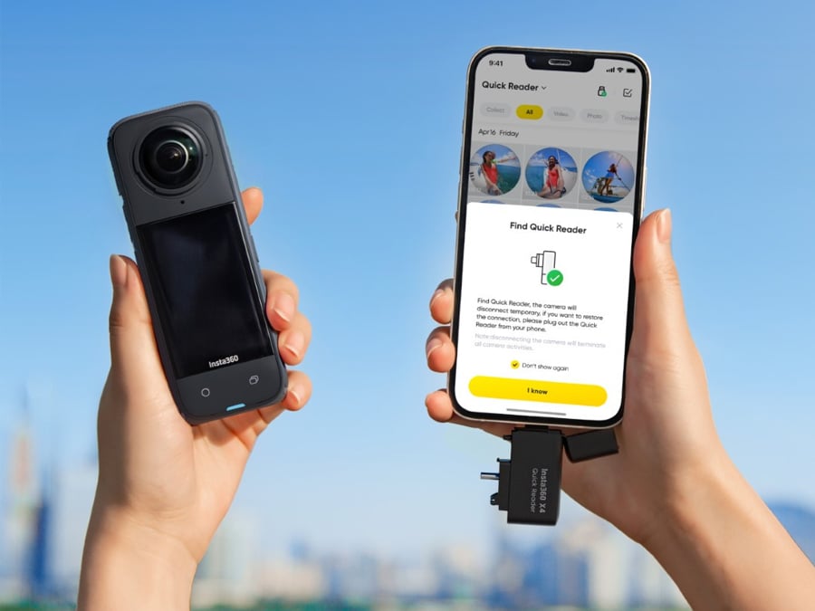 Insta360 X4 - czytnik pamięci
