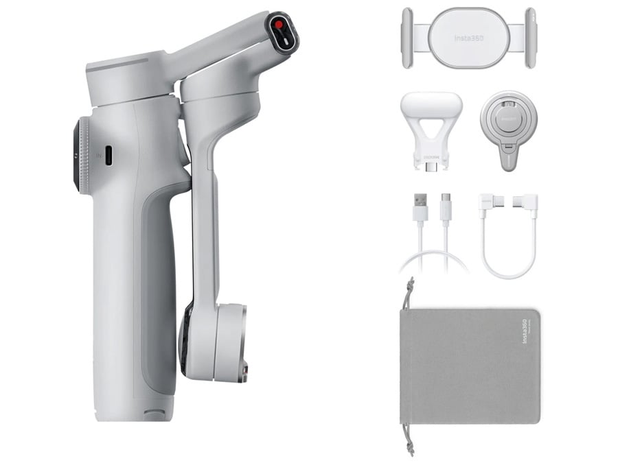 Gimbal Insta360 Flow 2 Pro Creator Bundle Gray zestaw zawartość