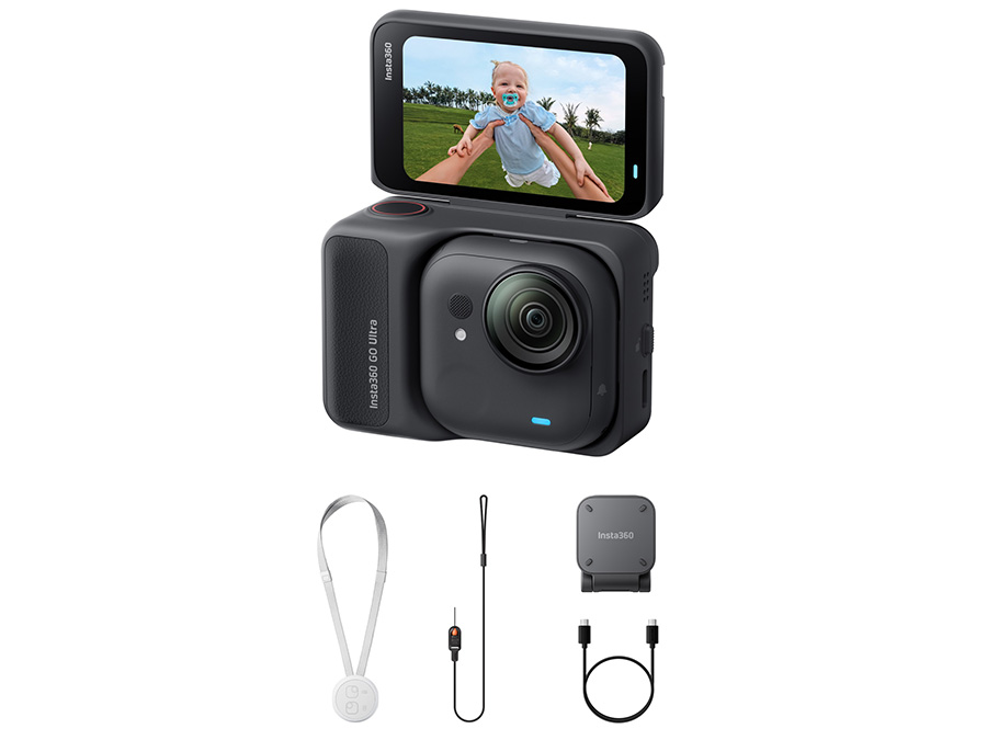 Kamera sportowa Insta360 GO Ultra Midnight Black wraz z akcesoriami