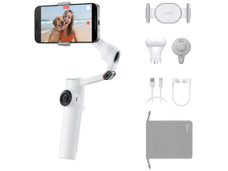 Gimbal Insta360 Flow 2 Pro Creator Bundle White zestaw zawartość