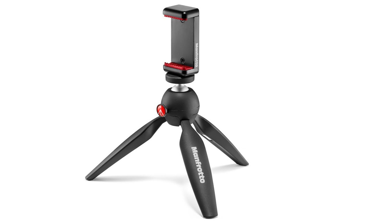 Manfrotto PIXI Smart Mini z klamrą do telefonu