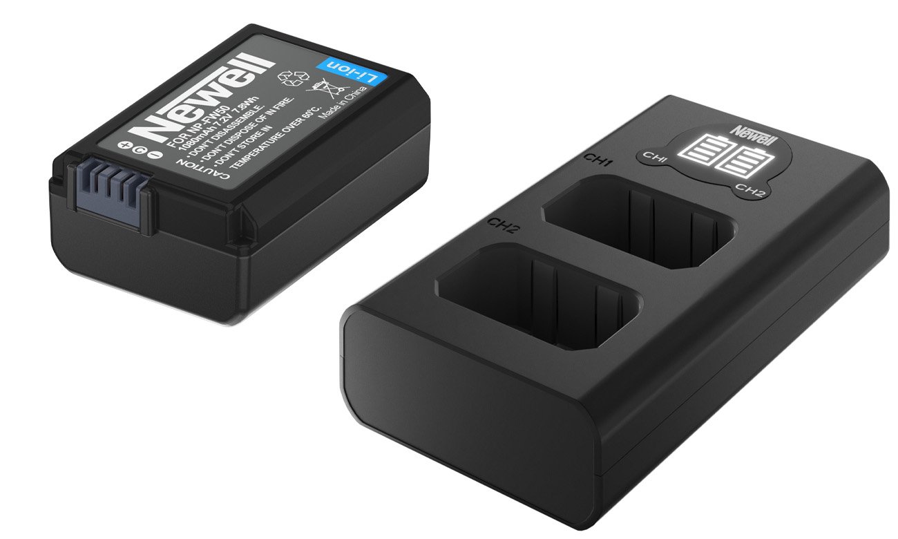 Zestaw ładowarka dwukanałowa Newell DL-USB-C i akumulator NP-FW50 do Sony