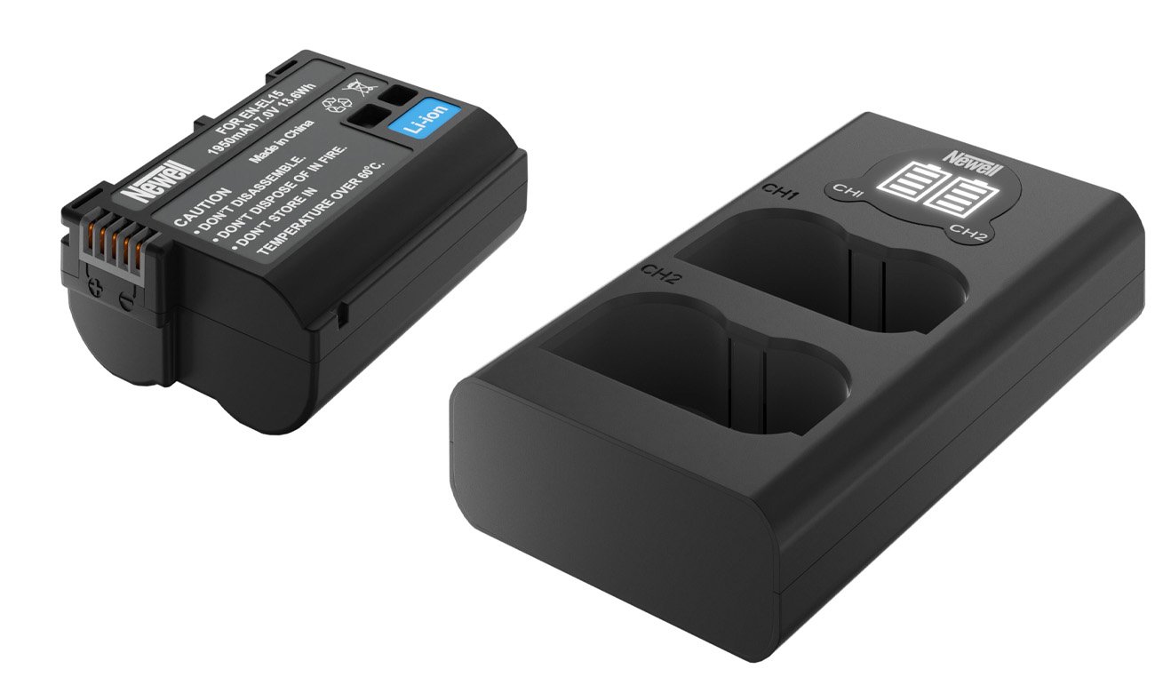 Zestaw ładowarka dwukanałowa Newell DL-USB-C i akumulator EN-EL15 do Nikon