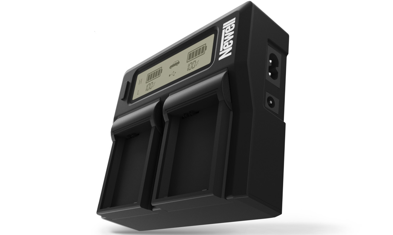 Ładowarka dwukanałowa Newell DC-LCD do akumulatorów BP-A30/A60/A90 do Canon