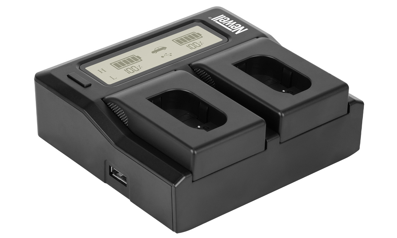 Ładowarka dwukanałowa Newell DC-LCD do akumulatorów DMW-BLK22 do Panasonic
