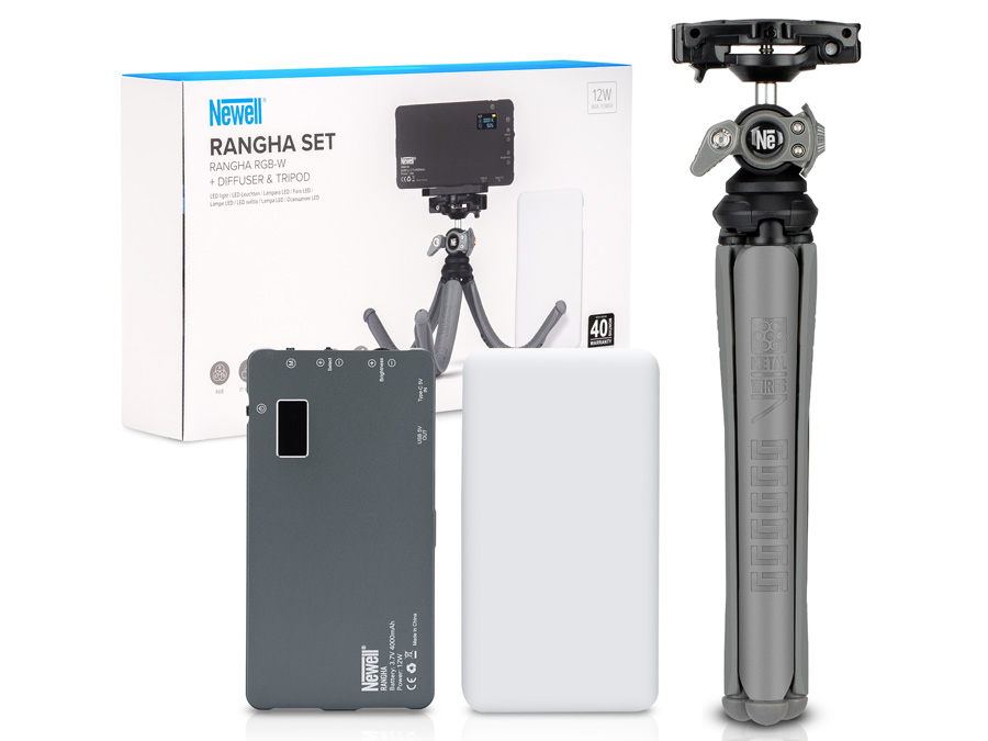 Zestaw Newell Rangha Set - Lampa LED RGB-W Rangha z dyfuzorem i statywem