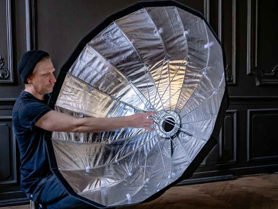 Softbox paraboliczny Newell 120 cm
