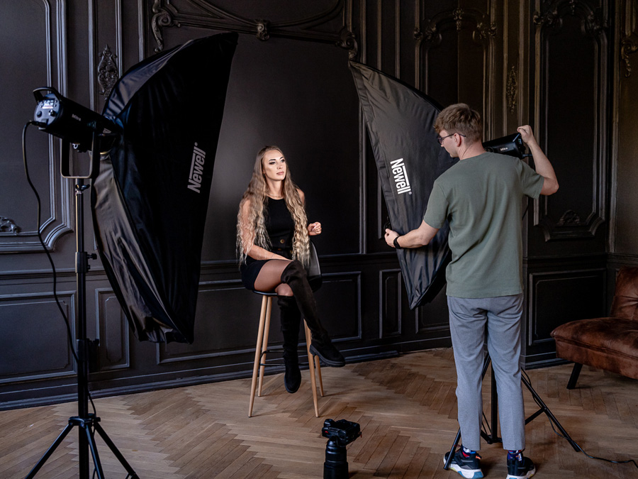 Softbox prostokątny Newell 35 x 140 cm