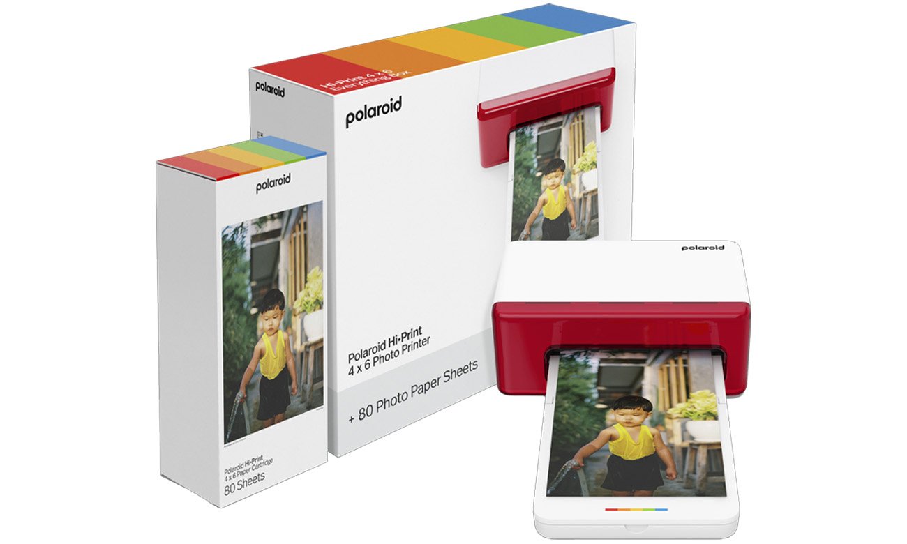 Drukarka do zdjęć Polaroid Hi-print 4x6 biała e-box