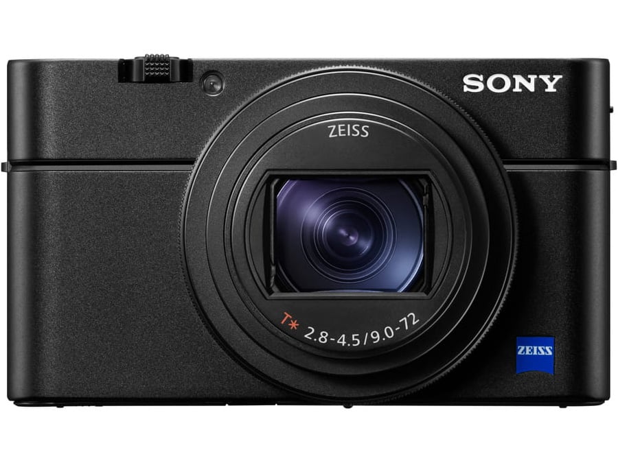 Przód aparatu kompaktowego Sony RX100 VII z obiektywem Zeiss Vario-Sonnar Zapytaj ChatGPT