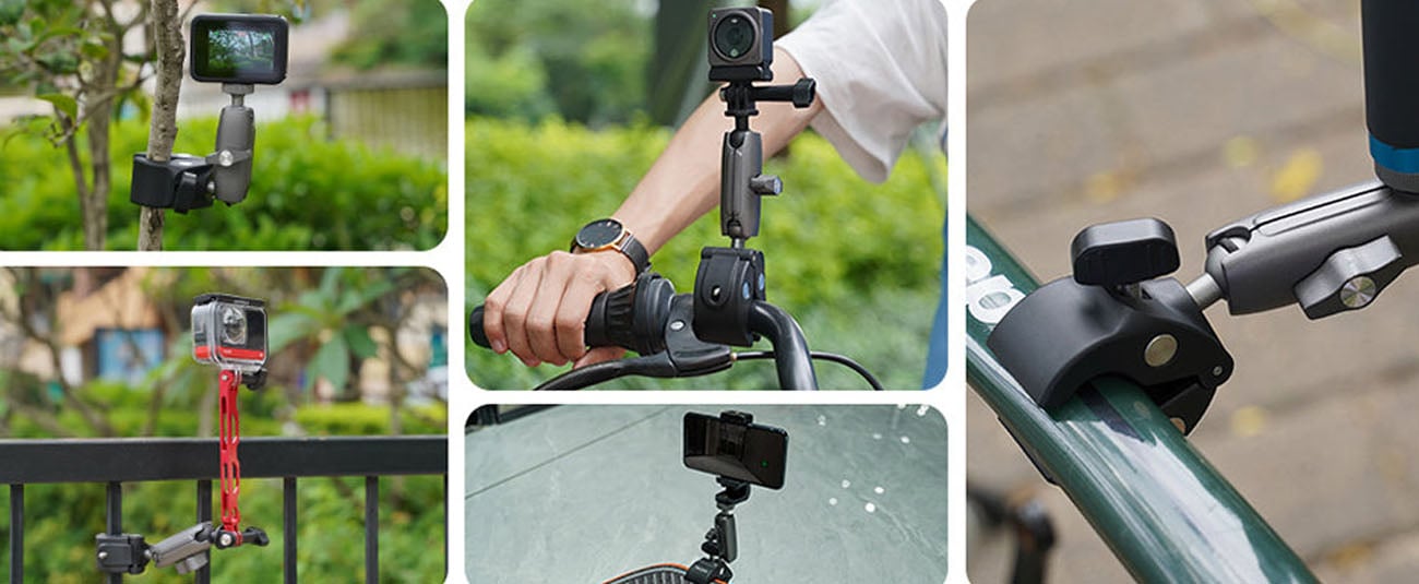 Mocowanie 360° TELESIN na kierownicę do kamer sportowych (aluminium)