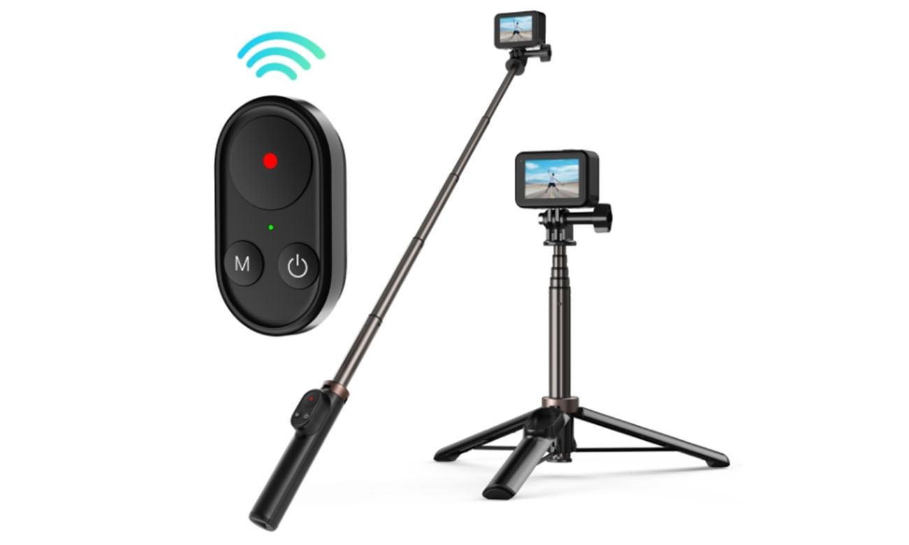 Selfie stick Telesin do smartfonów i kamer sportowych z pilotem BT