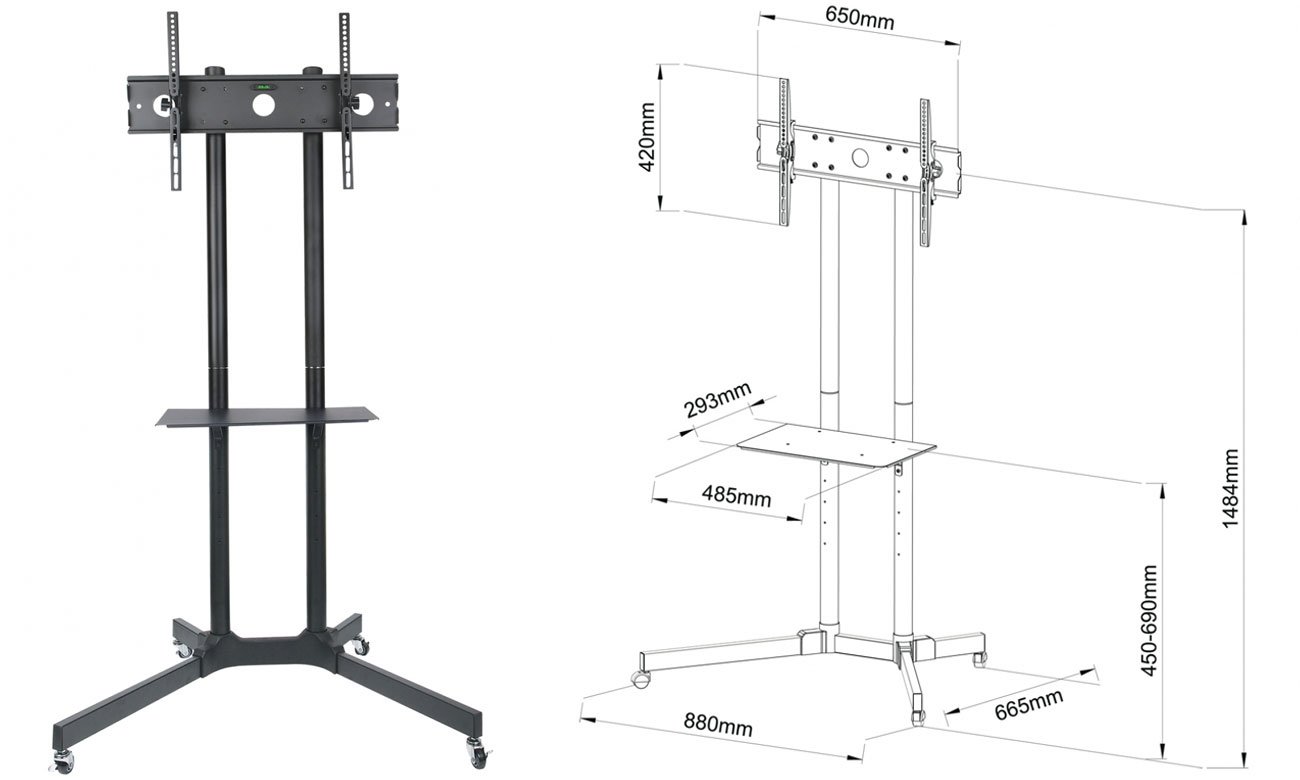 Praktische Halterung für Fernseher ART S-08A