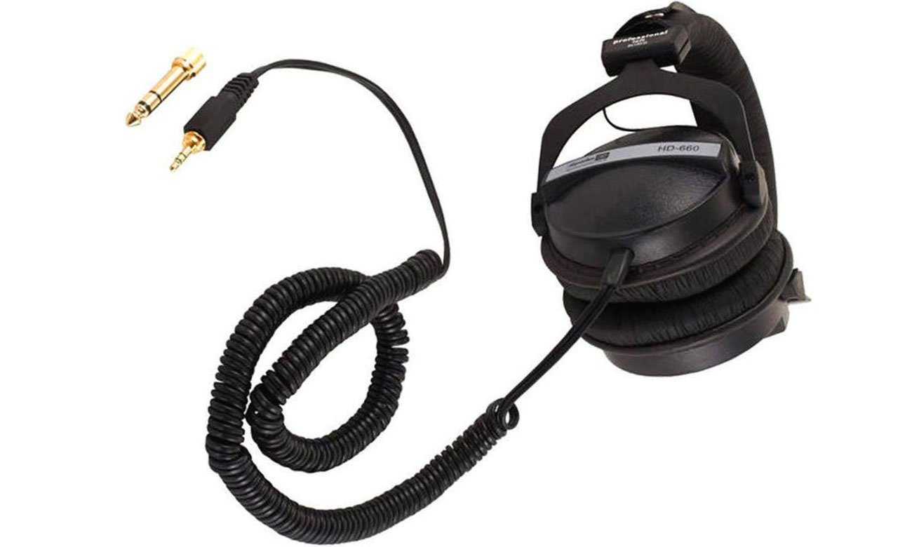 Spiralny kabel w słuchawkach Superlux HD660