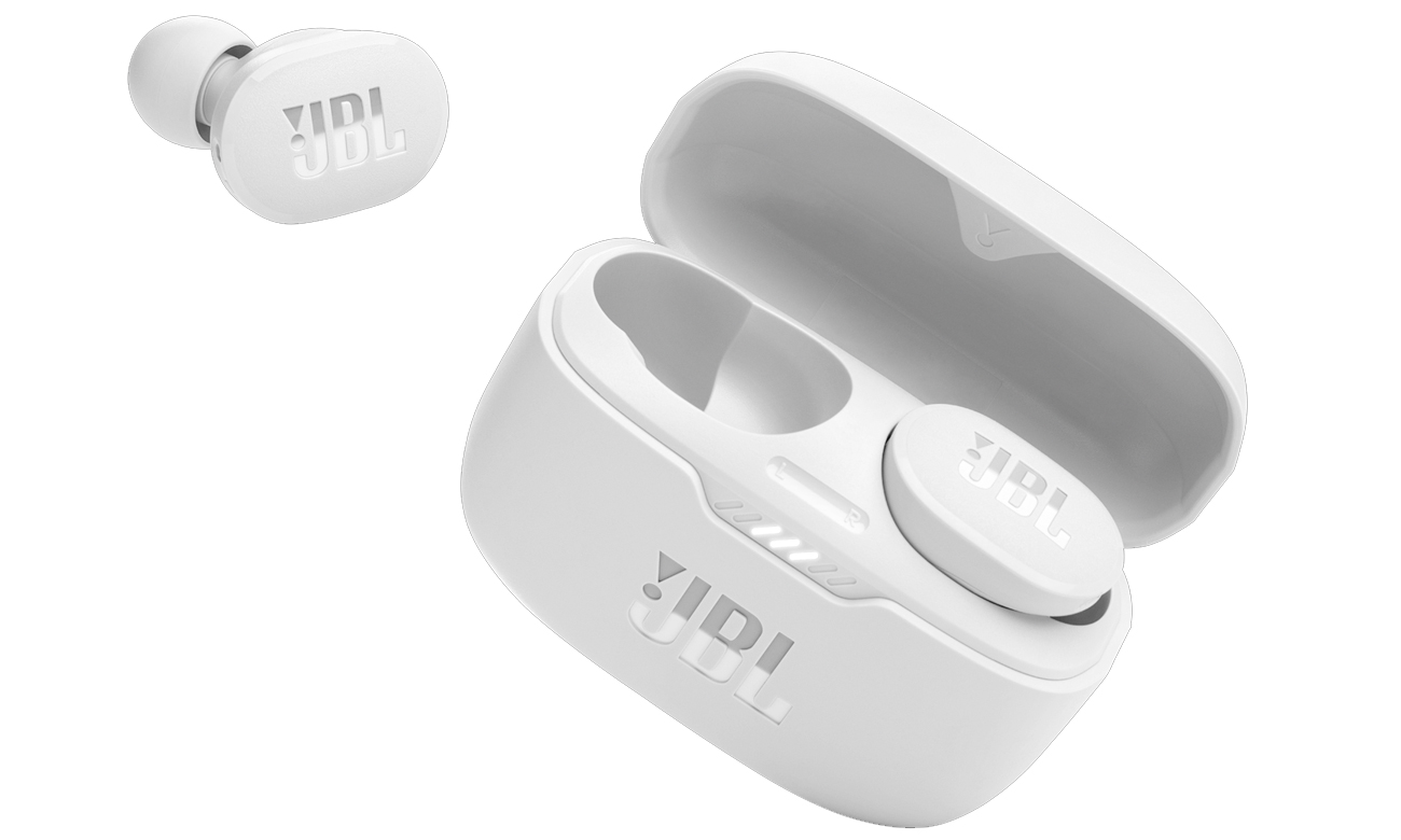Bezprzewodowe słuchawki dokanałowe JBL Tune 130NC TWS białe