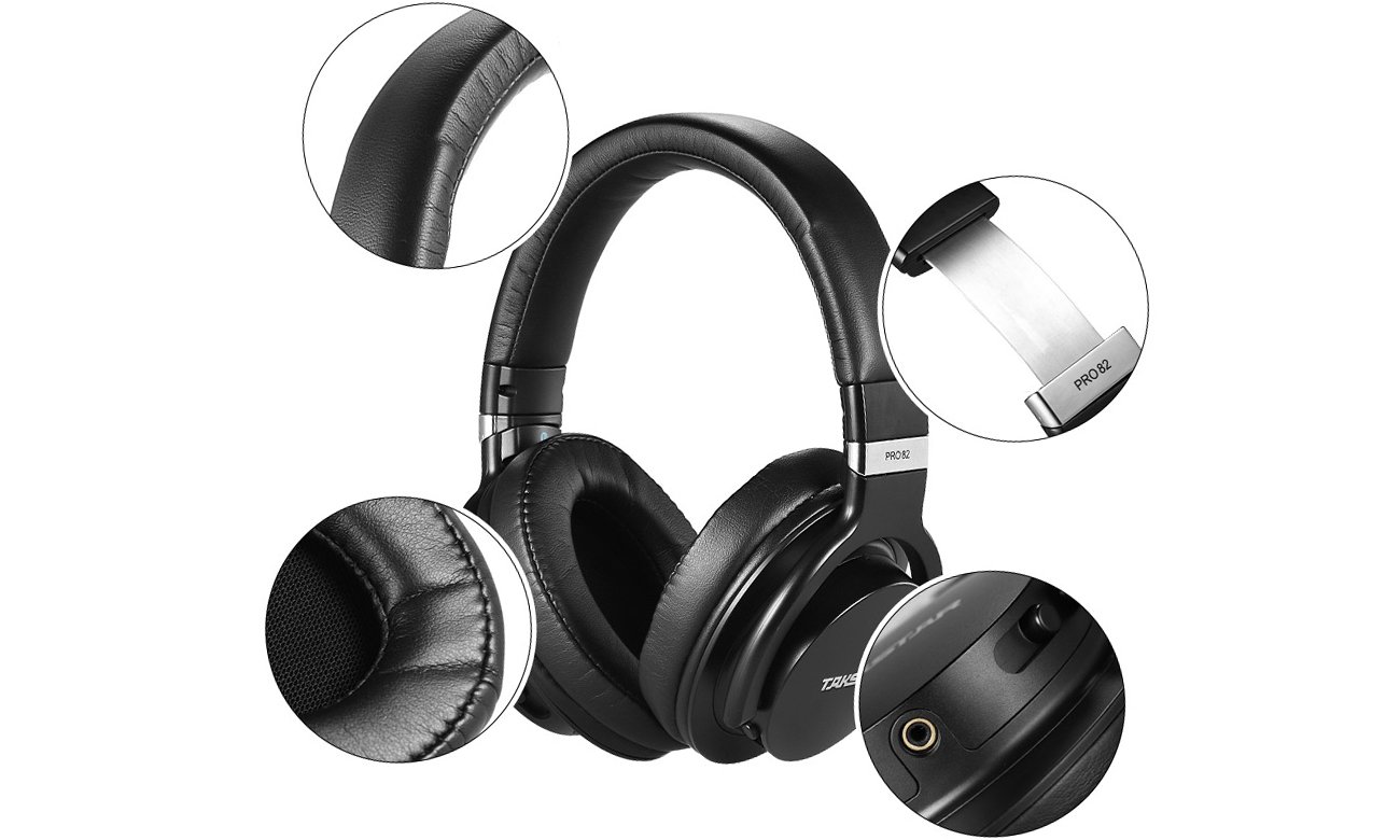 Wygodne słuchawki nauszne Takstar PRO82BLK