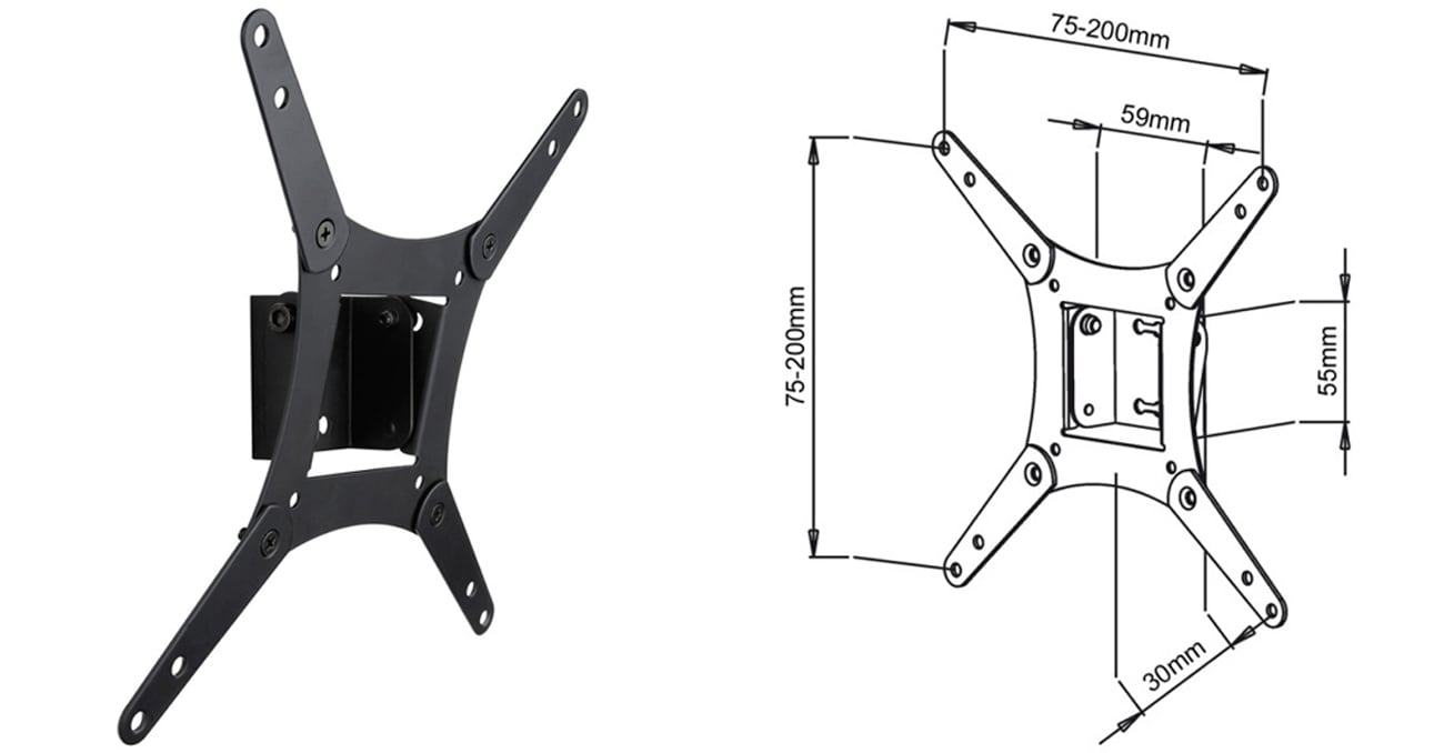 Uchwyt do TV ART AR-58 17- 32 20 kg regulacja pionowa standard VESA