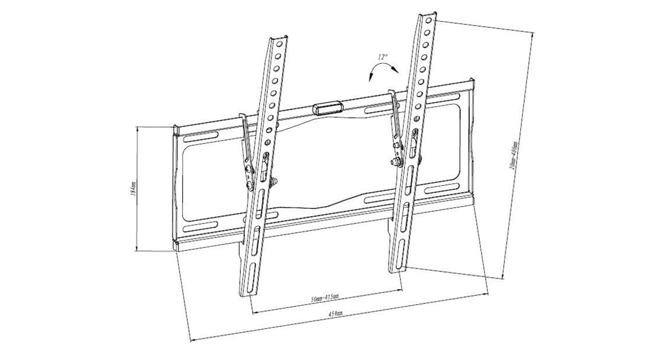 Uchwyt do TV ART CV-21 23- 55 25 kg regulacja pionowa standard VESA