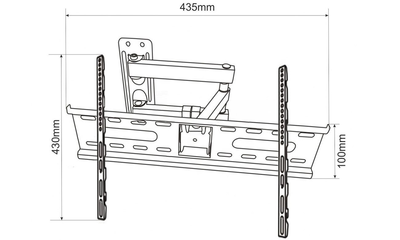Uchwyt do TV ART CV-23 23- 55 25 kg regulacja pionowa standard VESA
