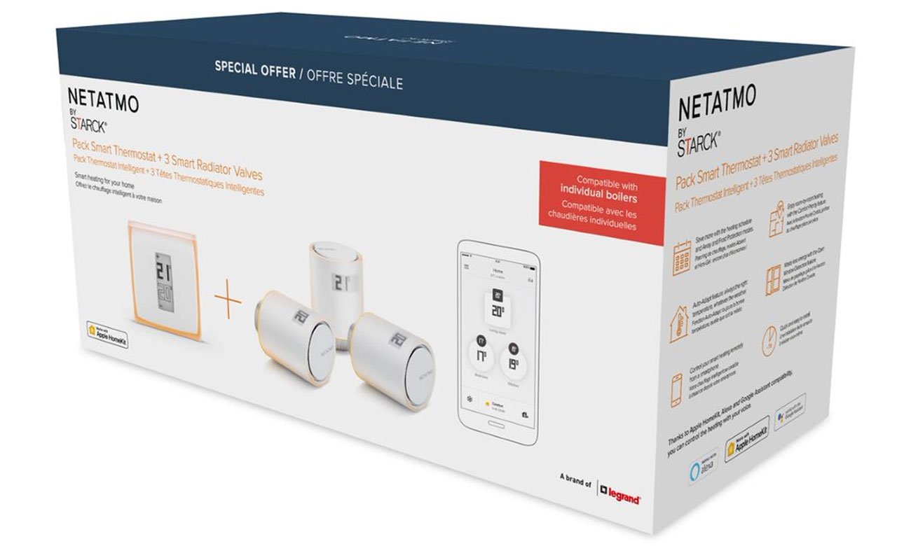 Zestaw NetAtmo Thermostat i 3 Valves