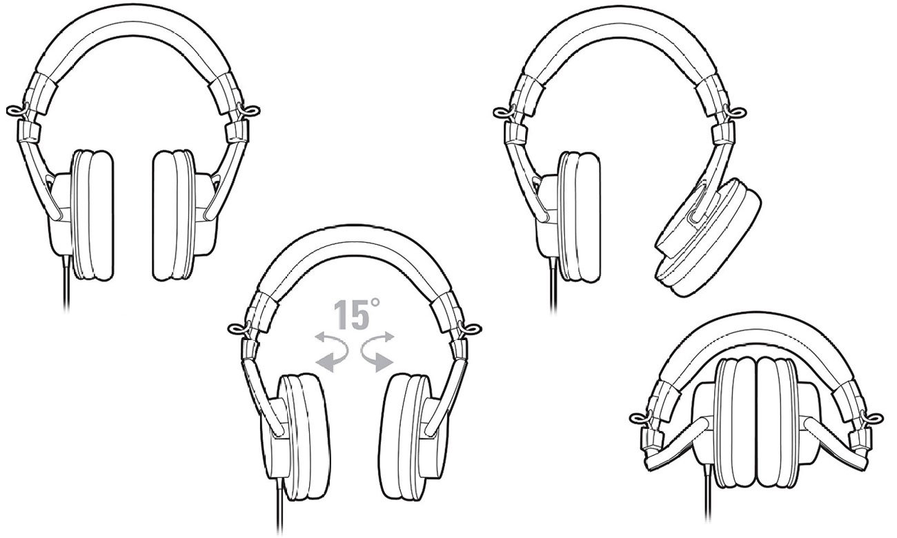 Wygodne słuchaweki wokółuszne ATH-M30X Audio-Technica