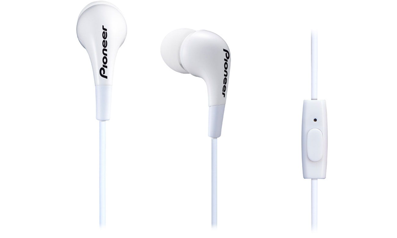 Dokanałowe słuchawki z mikrofonem Pioneer SE-CL502T-W białe