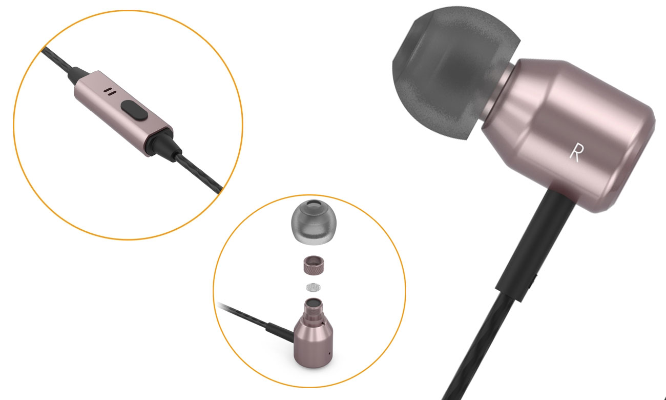 Słuchawki z mikrofonem Snab EP-101M