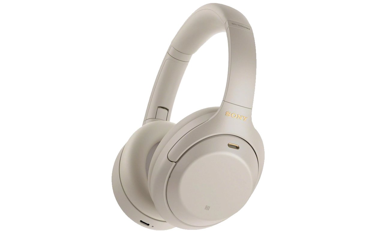 Бездротові навушники з системою шумозаглушення Sony WH-1000XM4 сріблясті