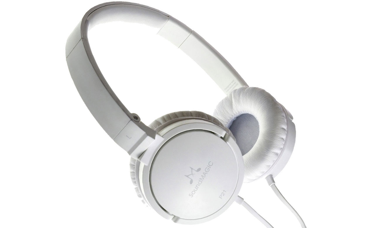 Słuchawki nauszne, przewodowe SoundMagic P21 białe