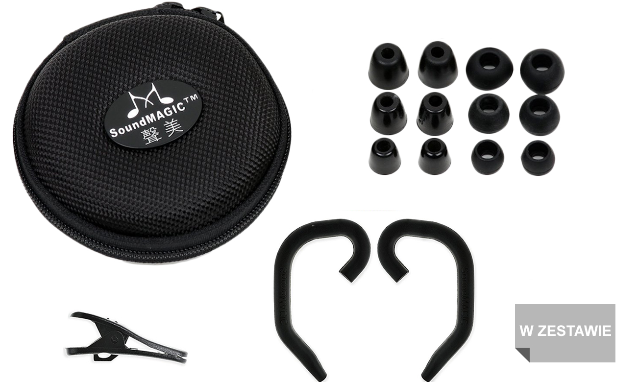 Silikonowe końcówki i etui do SoundMagic PL50