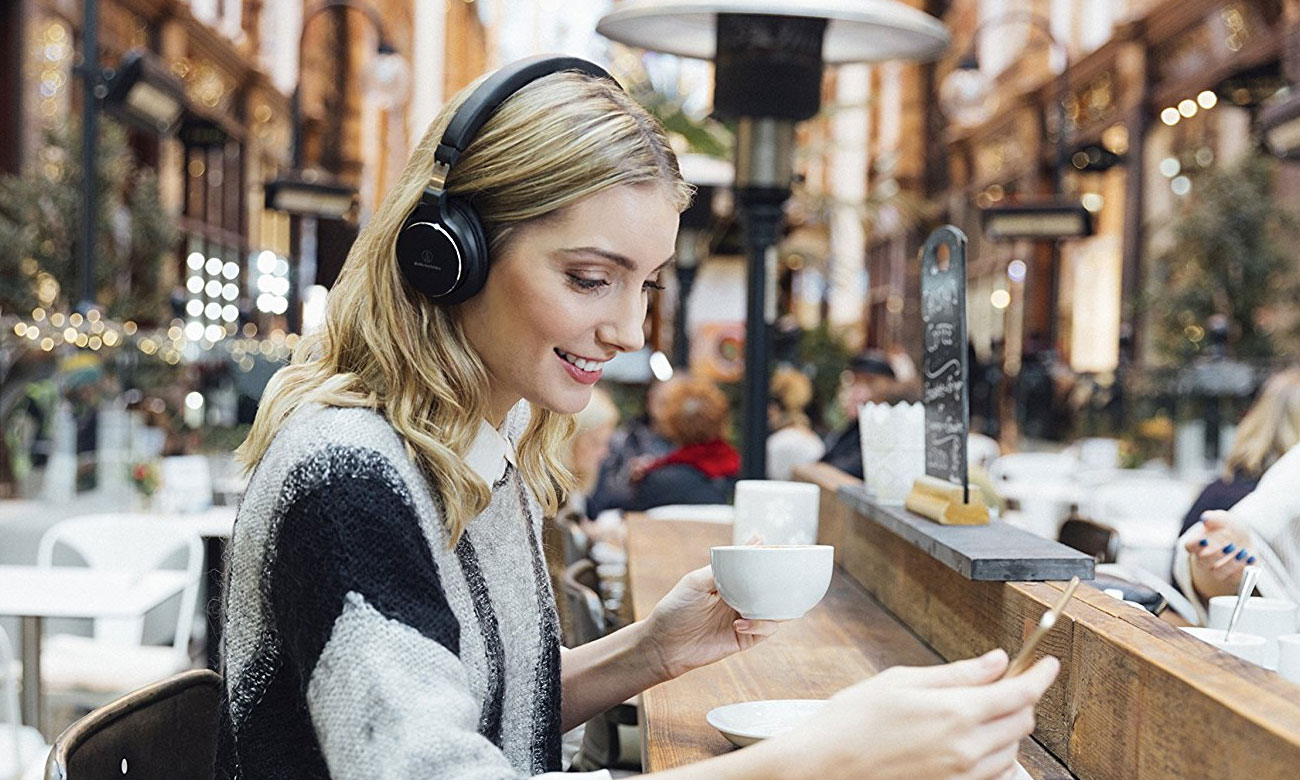 Wygodne słuchawki nauszne ATH-SR5BT Audio-Technica czarne