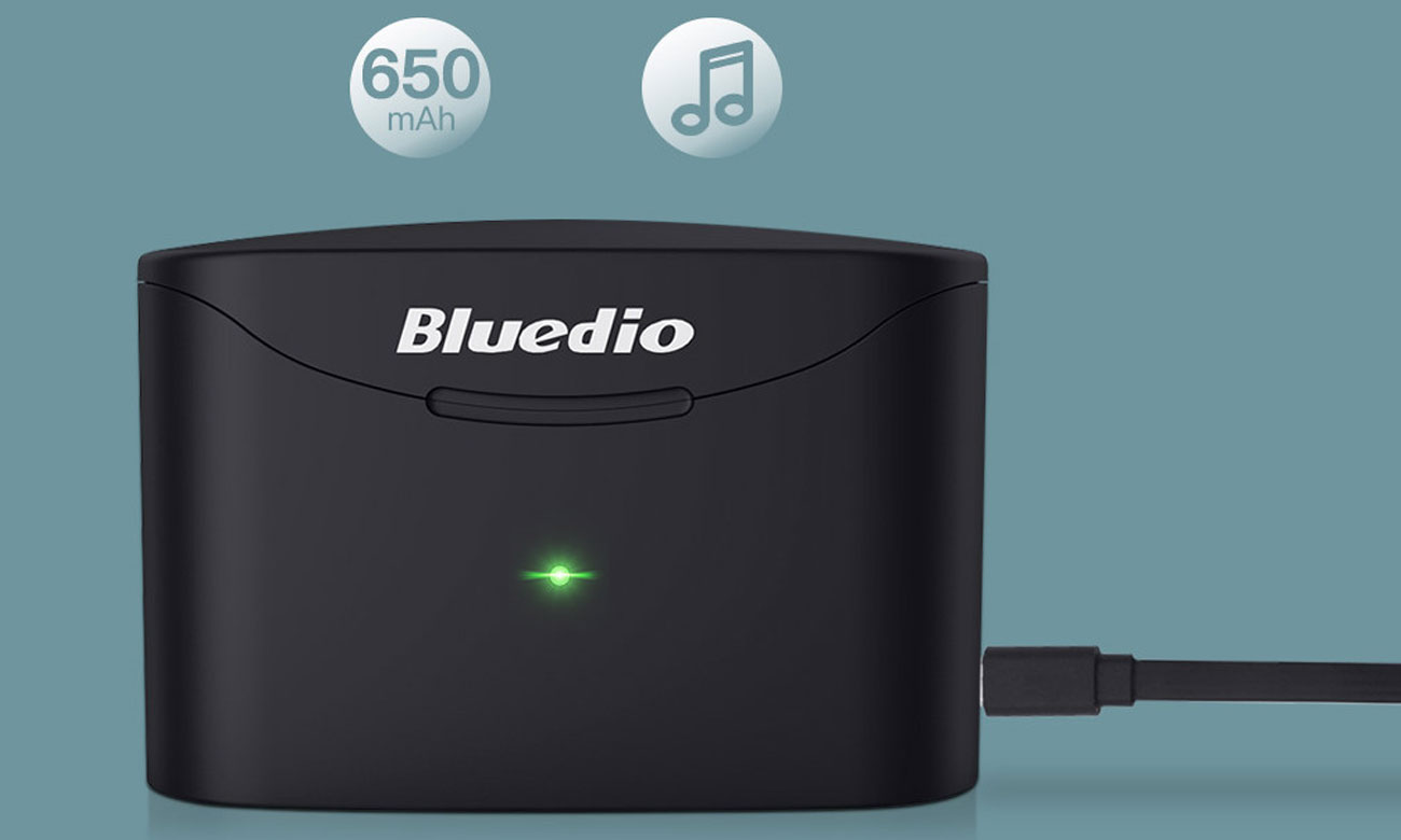Czas pracy słuchawek TrueWireless Bluedio T-elf 2 GT