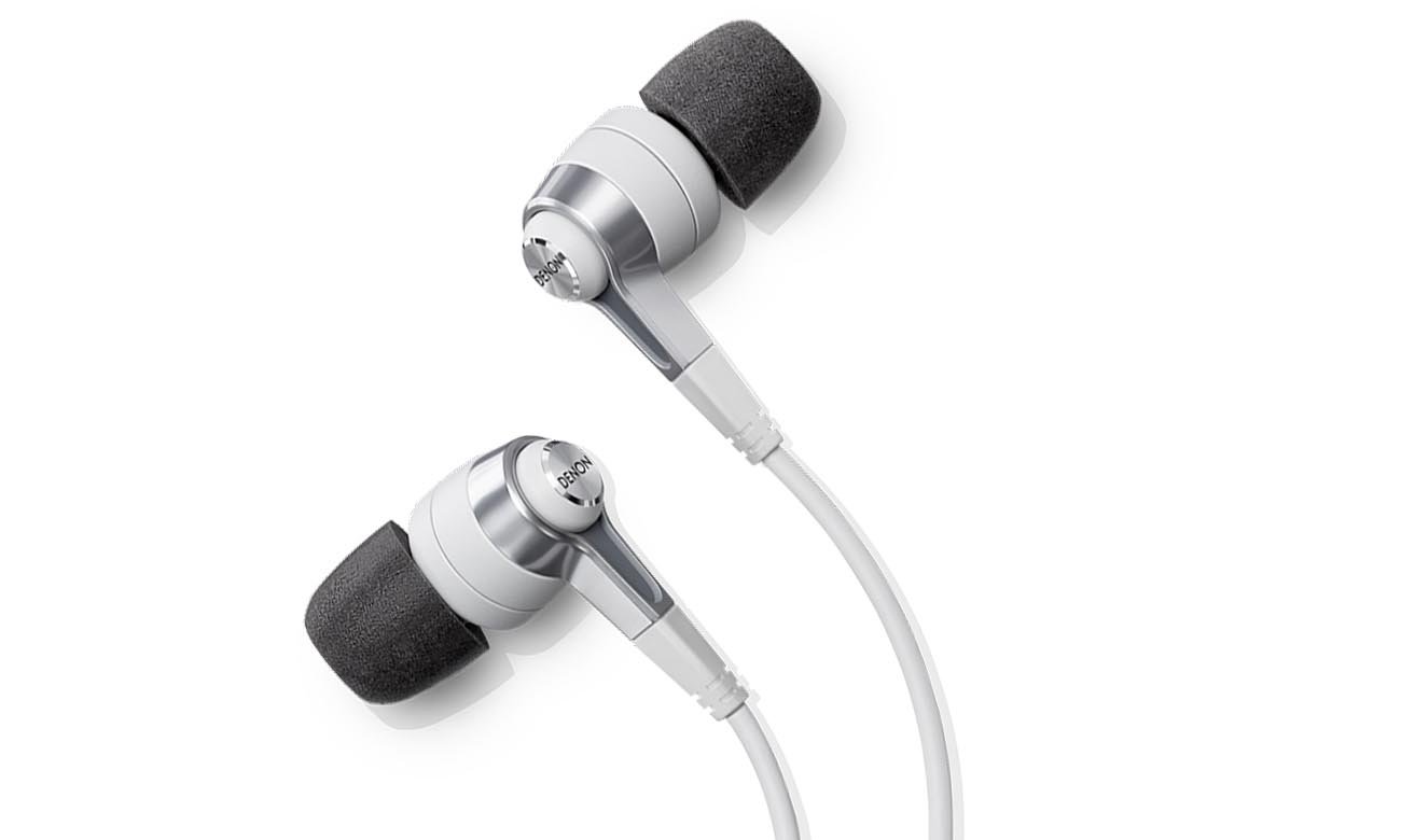 Dźwięk wolny od zakłóceń w słuchawkach Denon AH-C621R Białe