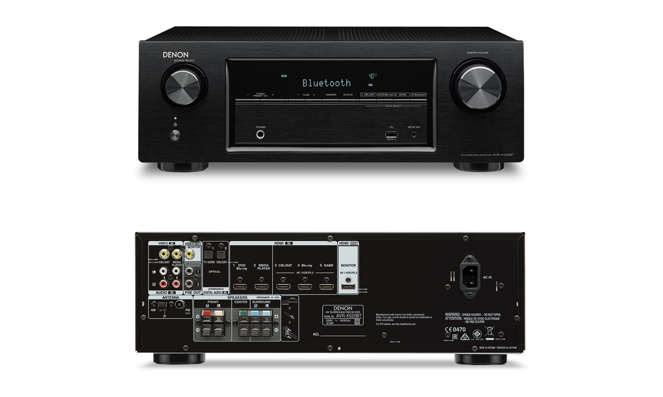 5.2-kanałowy amplituner Denon AVR-X520BT