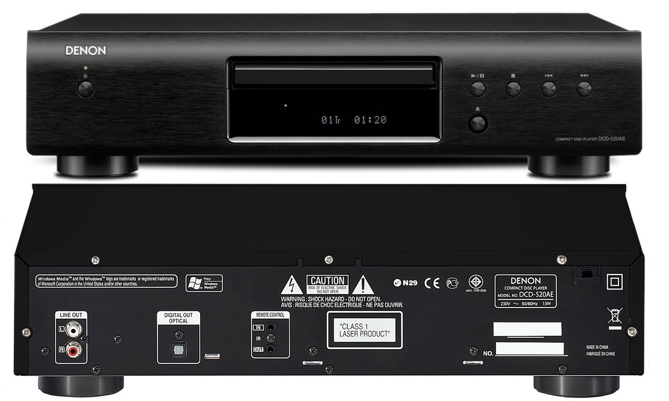 Mocny dźwięk z odtwarzacza Denon DCD-520AE