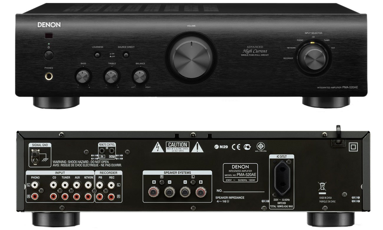 Amplituner Denon Wzmacniacz PMA-520AE czarny