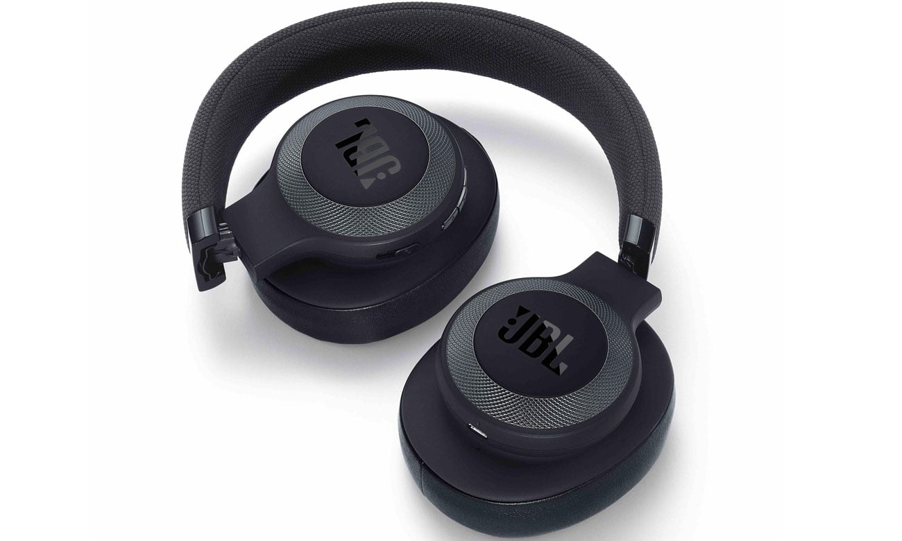 Składana konstrukcja słuchawek nausznych JBL E65BT NC
