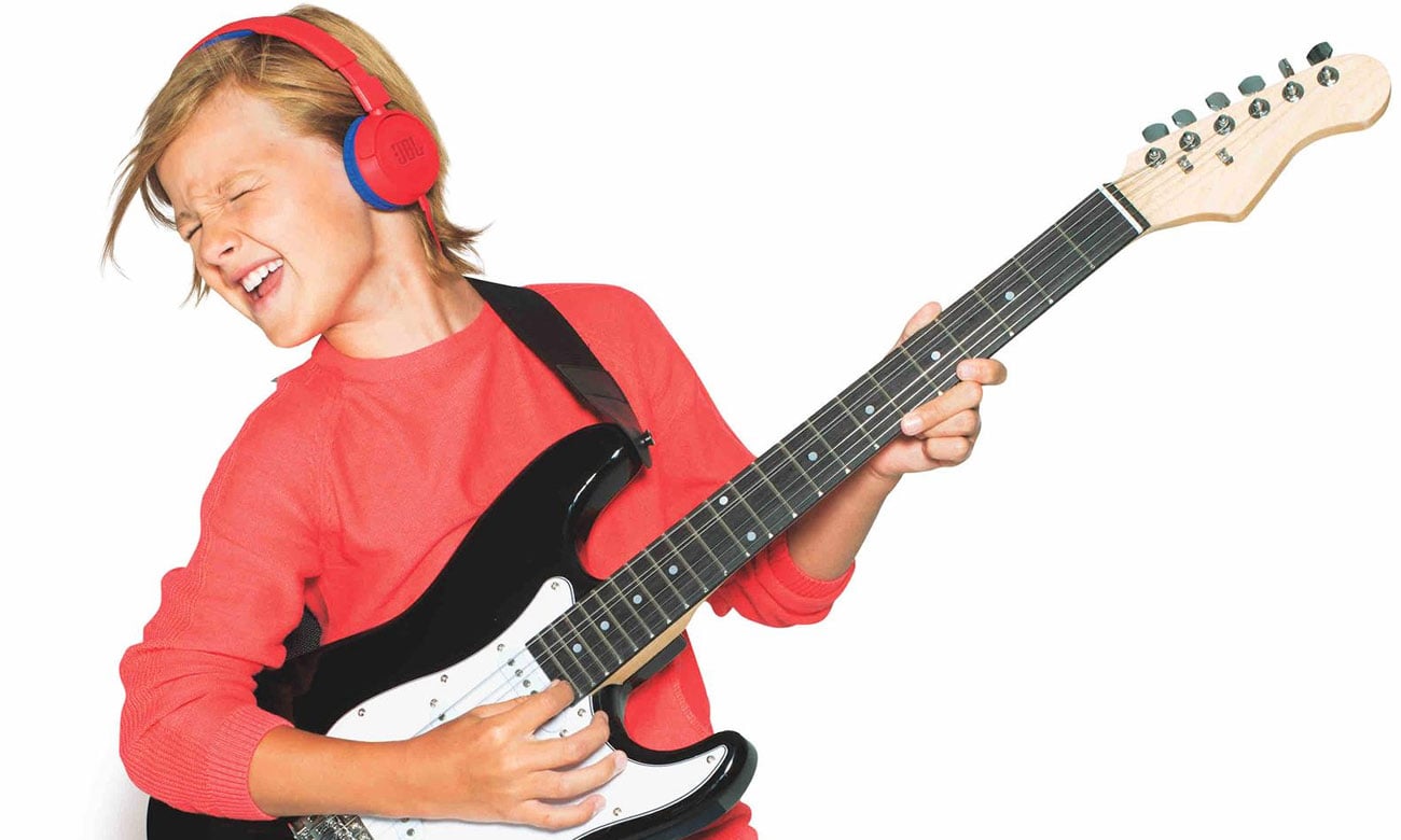 Słuchawki na prezent dla dziecka JBL JUNIOR JR300RED czerwono-granatowy
