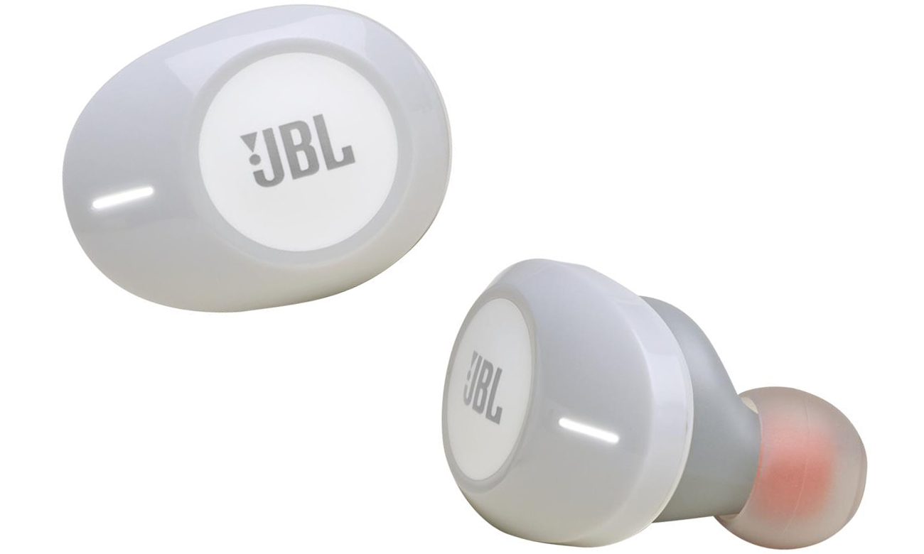 Małe słuchawki bezprzewodowe JBL Tune 120TWS białe