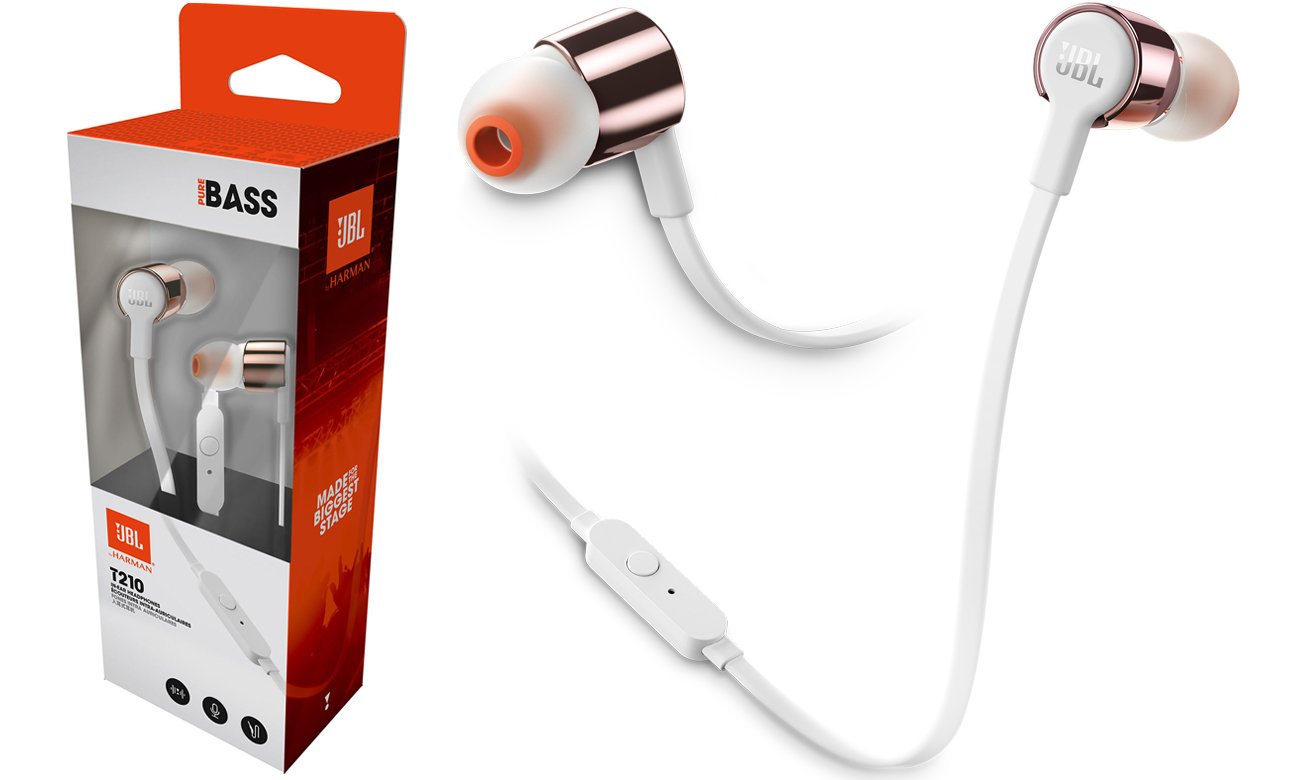 Silikonowe końcówki do T210 JBL biało-złotych