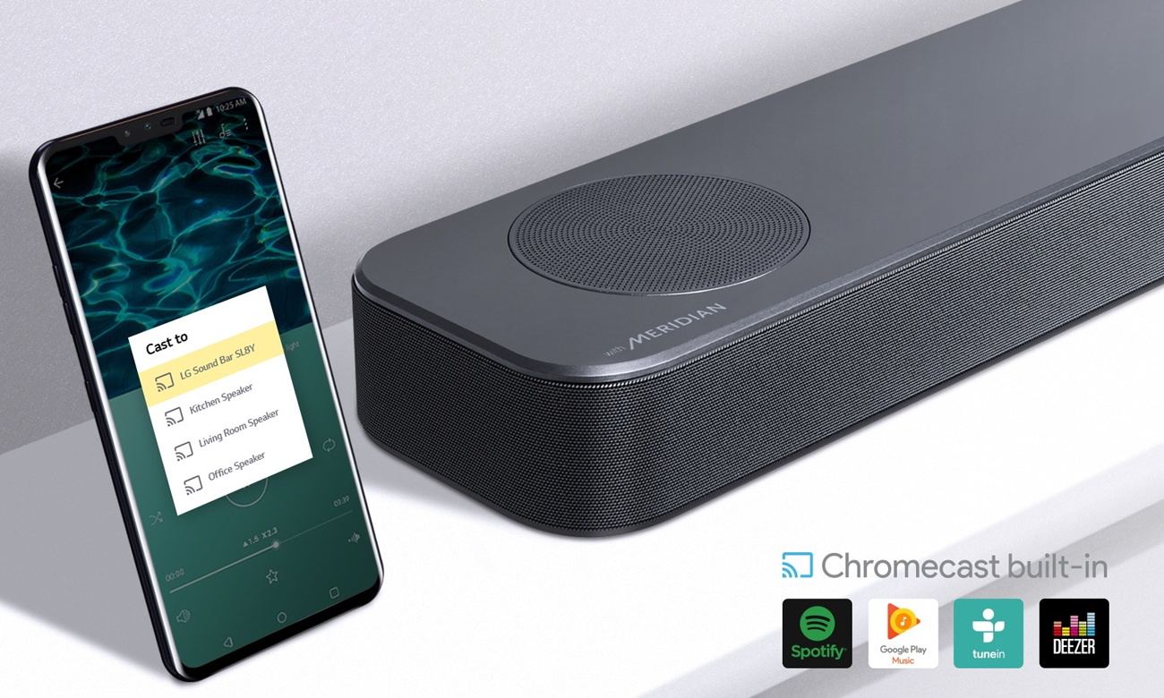 Wbudowany Chromecast w soundbarze LG SL8Y