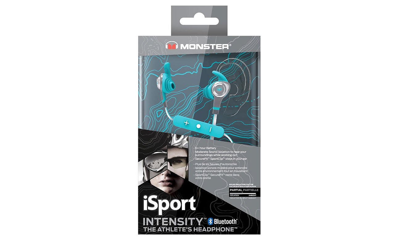 iSport Intensity słuchawki z zestawem haczyków