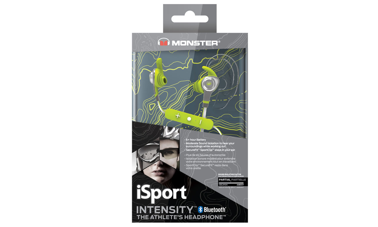 iSport Intensity słuchawki z zestawem haczyków