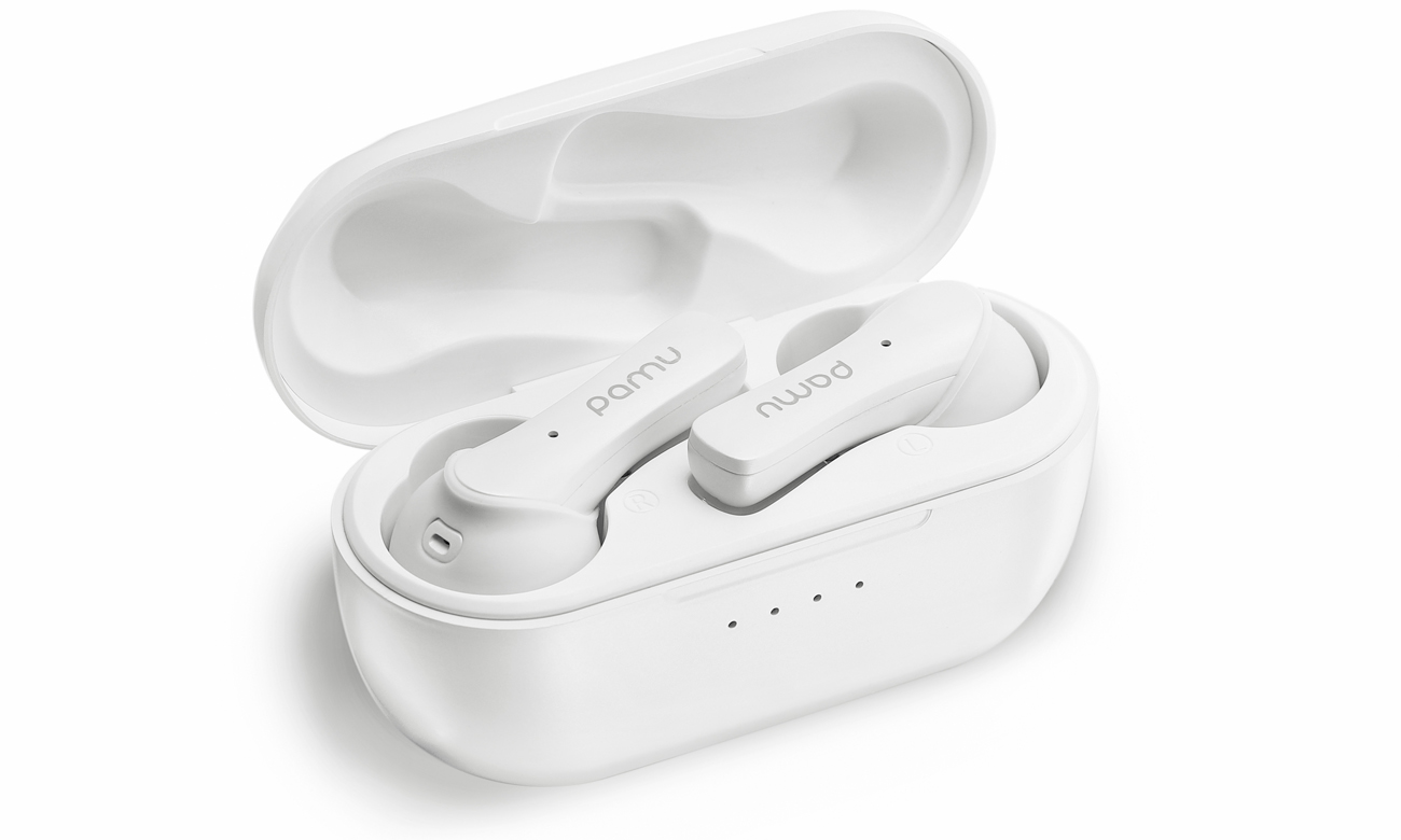 Słuchawki z etui z funkcją ładowania True Wireless Pamu Slide Mini Białe